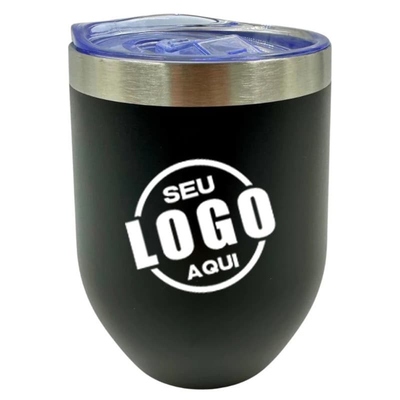 Copo Térmico 360ml Cuia Cores Personalizado Aço Inox+TIME OU NOME OU LOGO