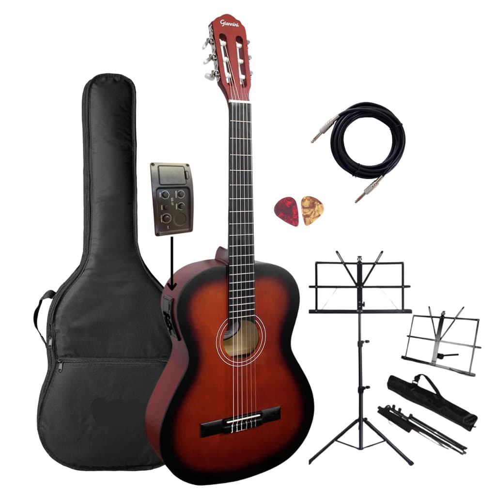 Violão Elétrico Nylon Giannini N-14 SBS Fosco + Acessórios