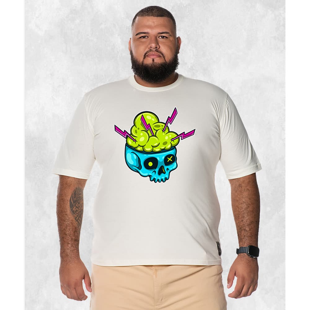Camiseta Plus Size Premium Estampada Mente Eletrica