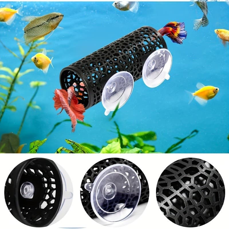 Acessórios para Animais de Estimação - Túnel de Descanso para Peixes Betta e Discus - Decoração de Aquário em Material P