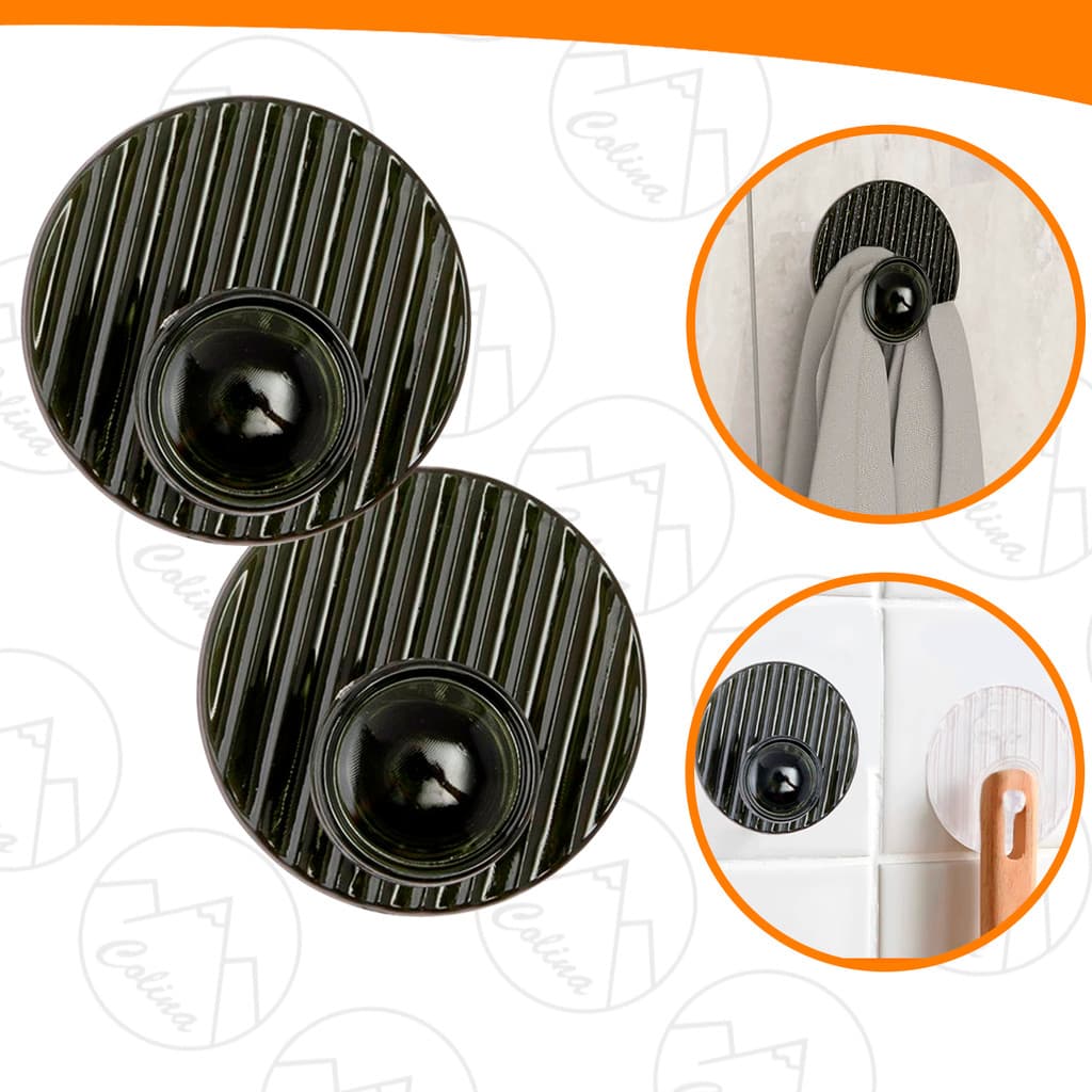 Kit 2x Gancho AutoAdesivo Multiuso Para Banheiro Cozinha Não Fura Parede
