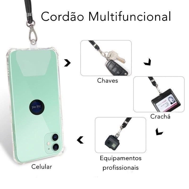 Para Celular Anti-perda Cordão Anti perda Flexível Ajustável Para Celular Anti Furto Com Alça De Pescoço