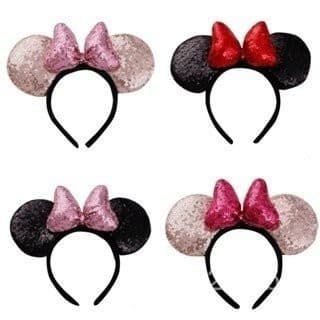 Lantejoulas de Tridimensionais Coloridas Mickey Hairpin Playground Headwear