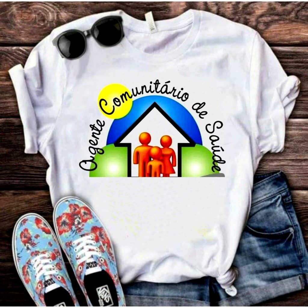 Linda Camisa Agente De Saude  158 T-Shirt Camiseta   Feminina ou Masculina Unissex Entrega Imediata.