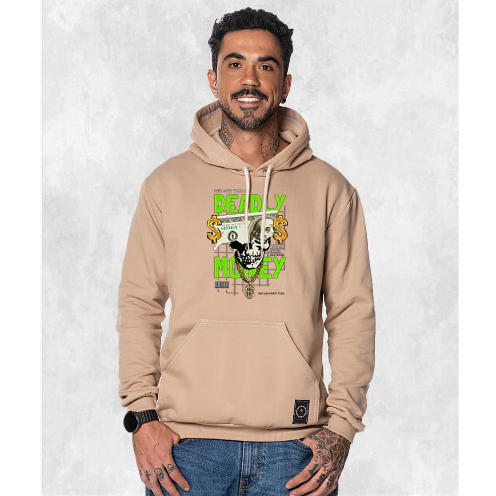 Moletom Confortável Algodão Premium Estampado Unissex Deadly Money