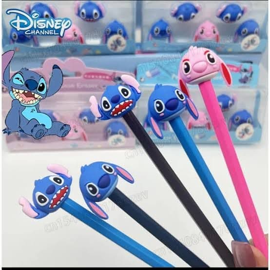 Kit 5 Borrachas Ponteiras Stitch&amp;Angel
