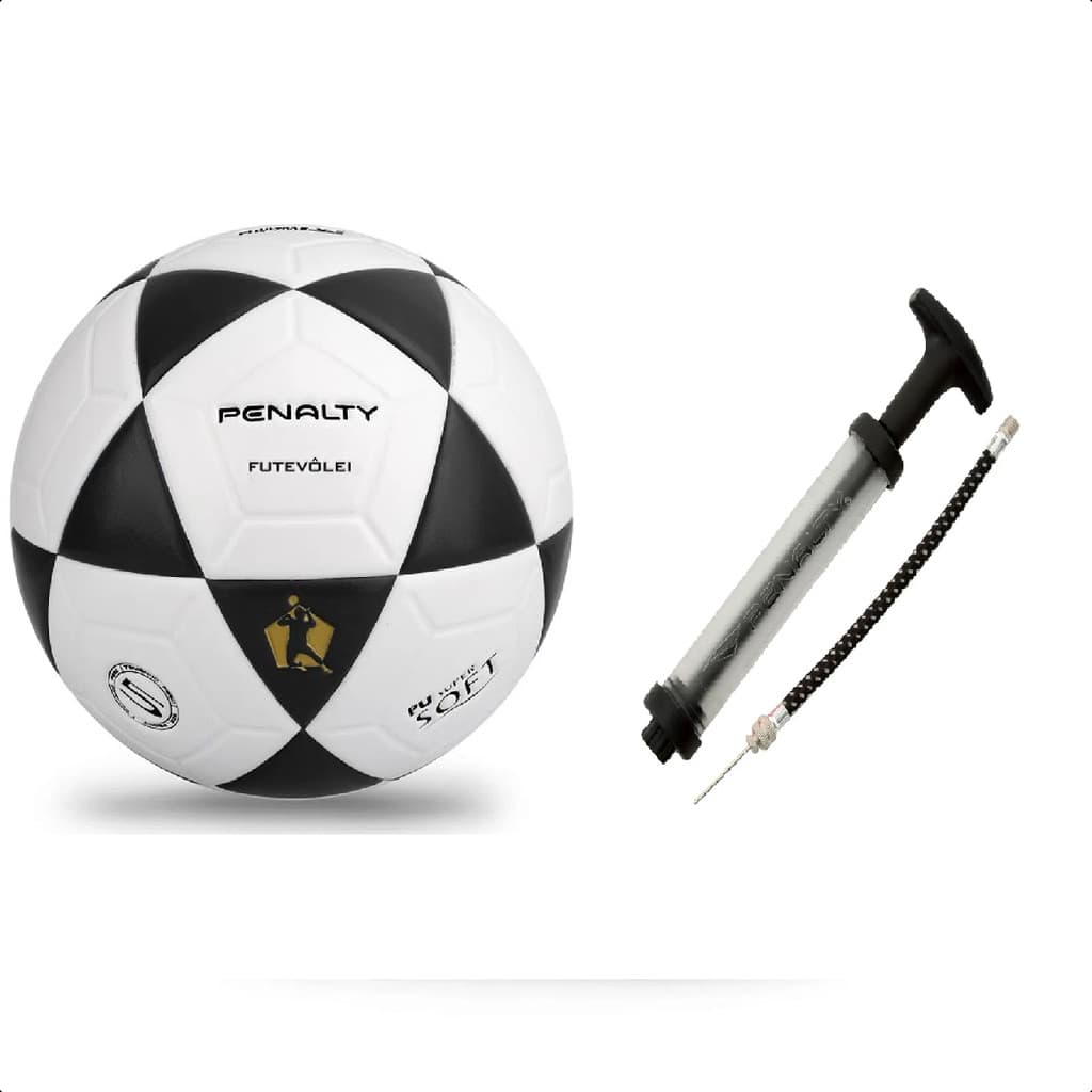 Kit Bola Penalty Futevôlei Altinha Futvolei + Bomba Branco