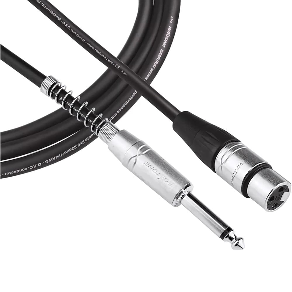 CABO MICROFONE ROXTONE XLR/ P10 C/ MOLA 3 METROS SMXJ210L3