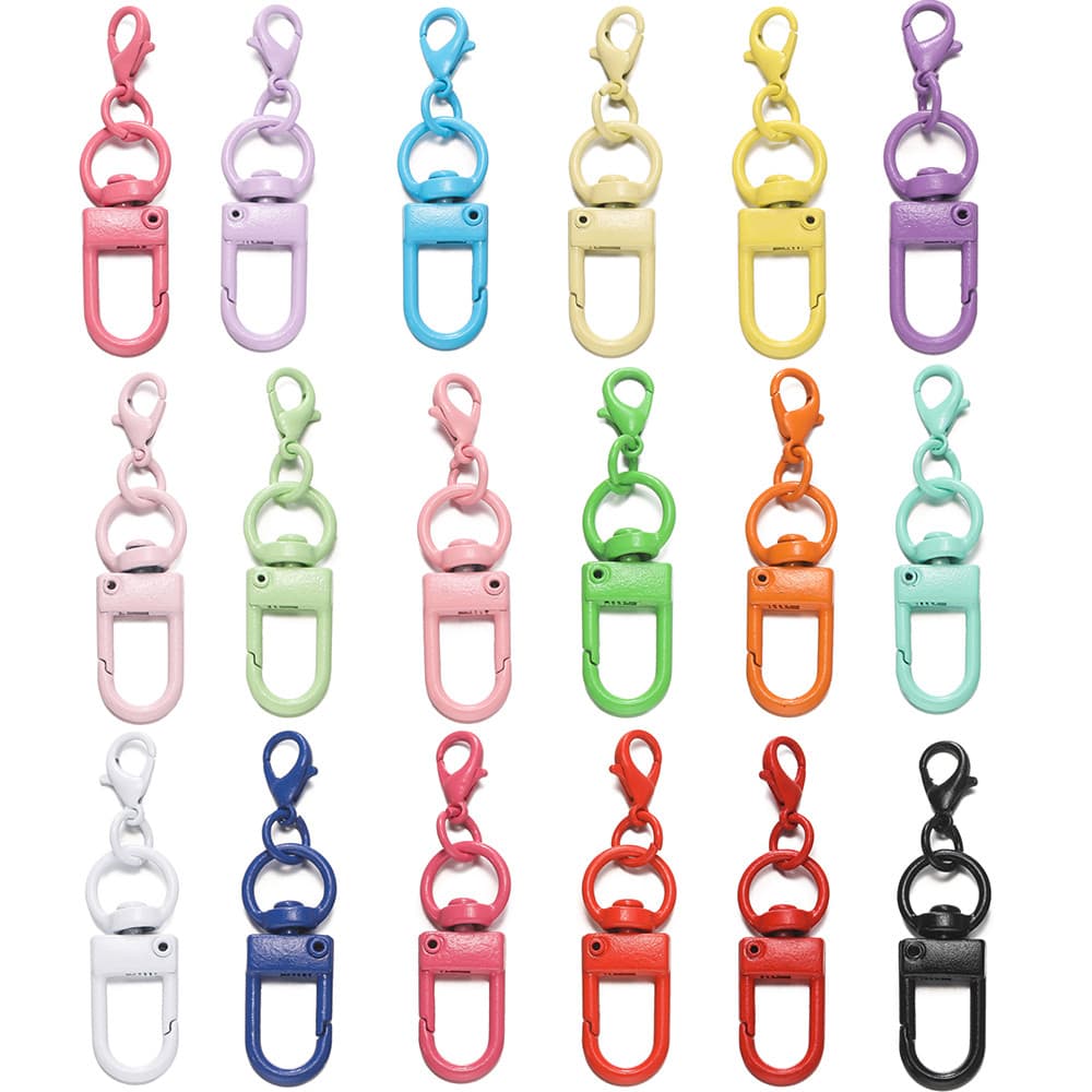 10 Pçs Liga Colorida Snap Lagosta Fecho Ganchos Com 14mm Para DIY Chaveiro Sacos Pingentes Acessórios Atacado