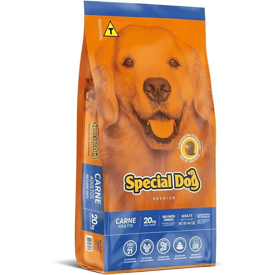 Ração Premium Special Dog para Cães Adultos Sabor Carne 20Kg Produto Original Lacrado