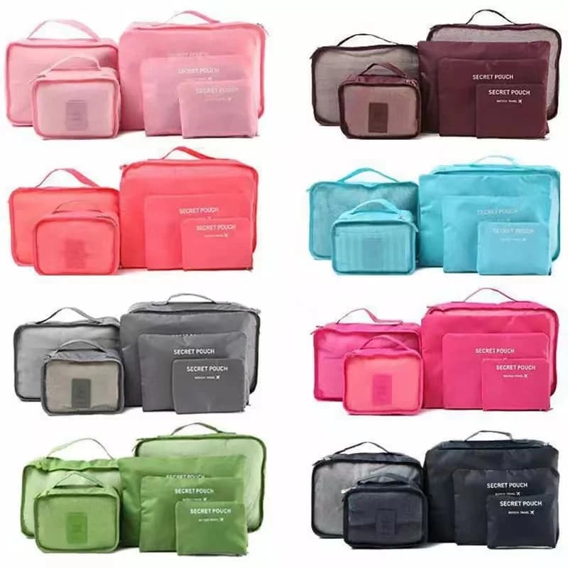 Organizador De Mala De Bagagem Viagem Kit 6 Necessaire Bolsa