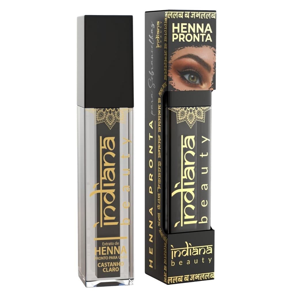 Henna Para Sobrancelhas Castanho Claro Indiana Beauty Pronta Para Uso 4 g Designer Henna Indiana