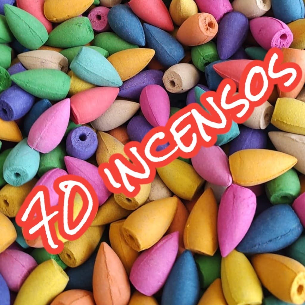 70 Incensos Cone Cascata Fumaça Escultura Natural Nirvana Longa Duração