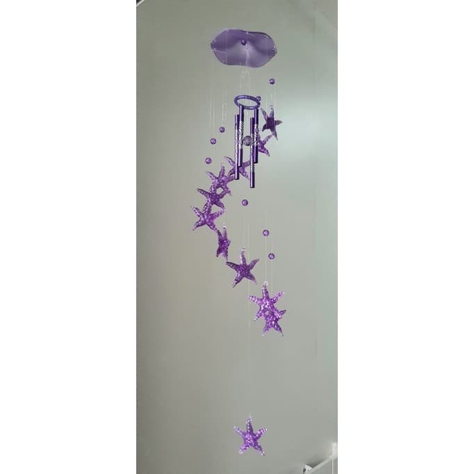 Mensageiro Dos Ventos Estrela Do Mar Rosa/Roxo/Azul. Sino Dos Ventos Decoração casa Sala Quarto