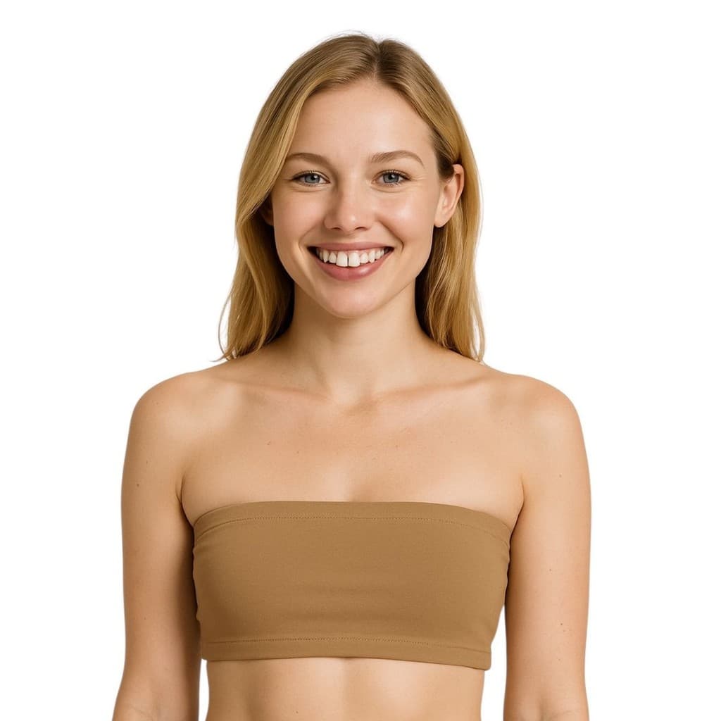 Sutiã Top Cropped Bustiê Faixa Tomara que Caia Algodão Cotton Antialérgico