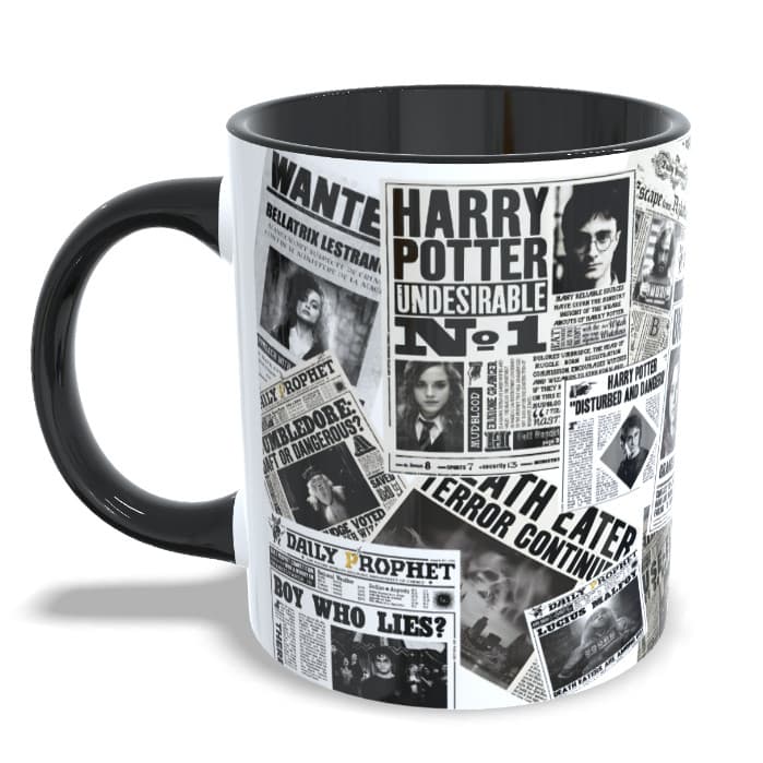Caneca de Porcelana Personalizada Jornal Harry Potter