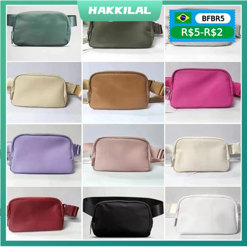2024 Em Qualquer Lugar Saco De Cintura 1L 17 Cores Bolsa de cintura Mochila esportiva larga de ombro