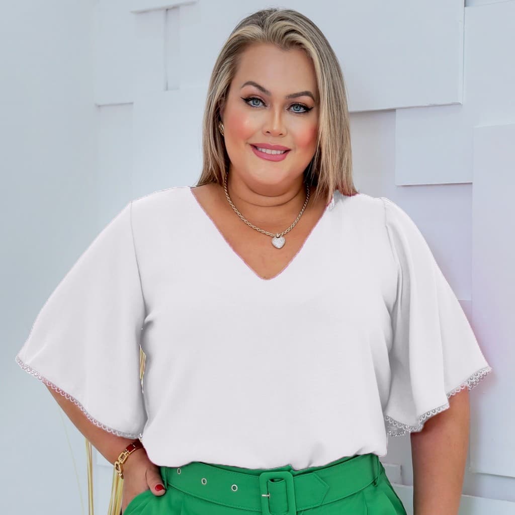 Blusa  Feminina estilosa Plus Size Soltinha Confortável elegantes de mulher Verão Primavera