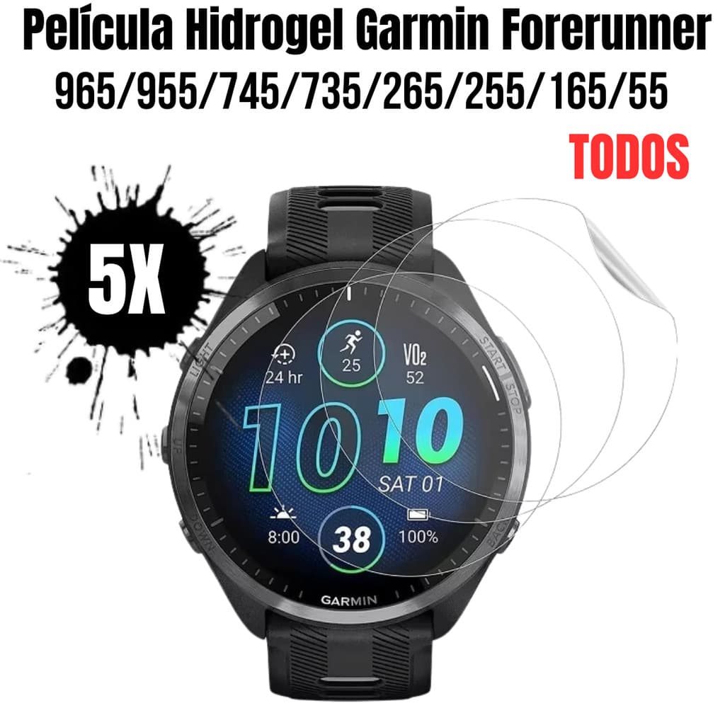 Película Hidrogel HD Para Garmin Forerunner 965 955 745 645 6265 255 620 630 225 230 235 255 45 35