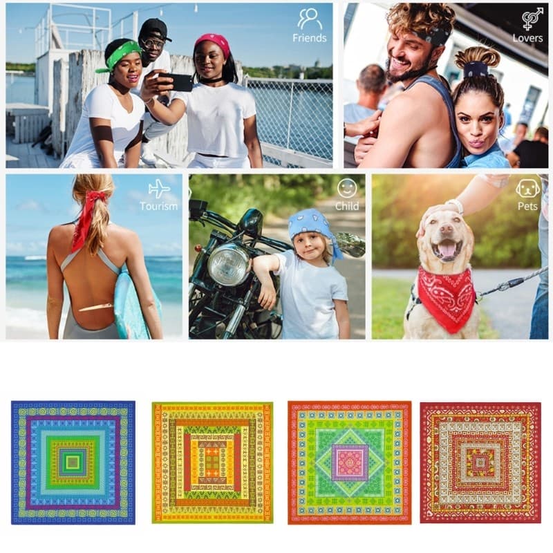 OMG * Geométrico Bandana Lenço Cabeça Turbantes Para Homens Turbante Macio