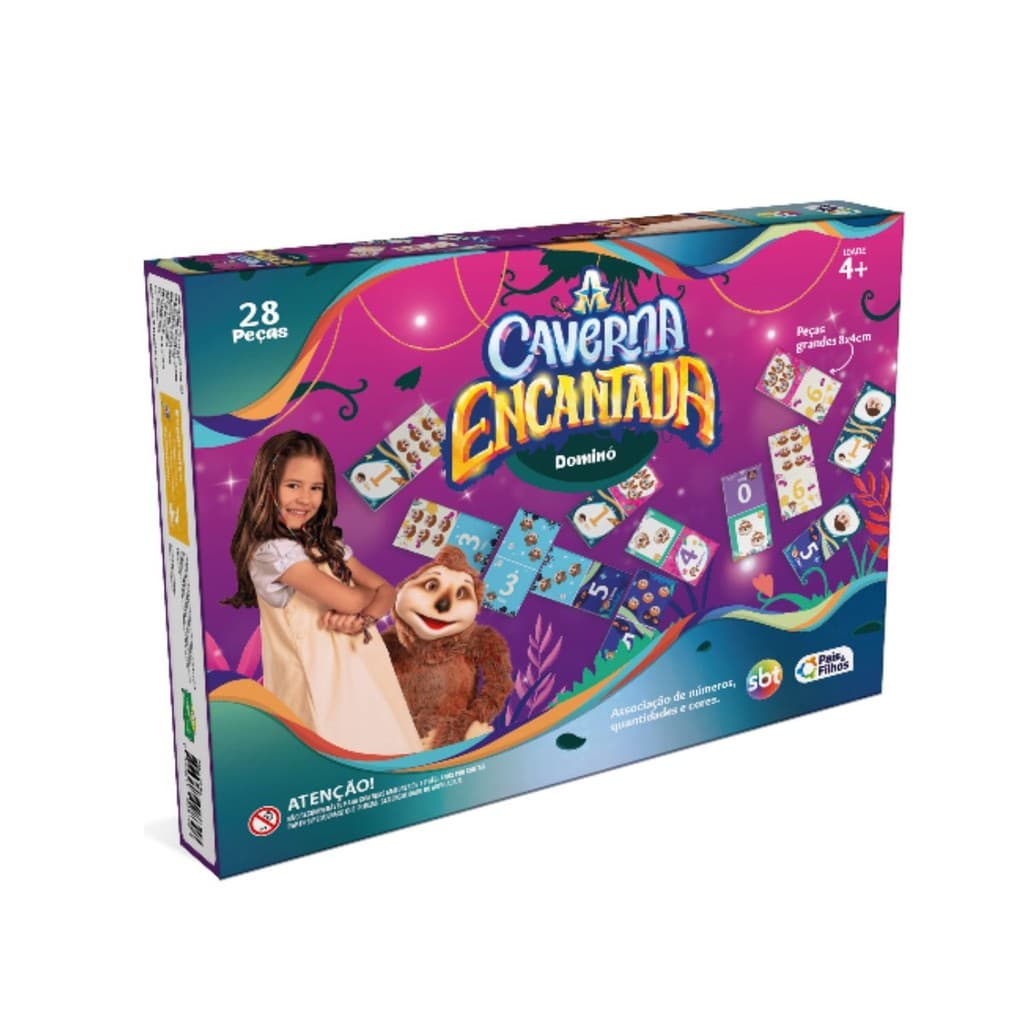 Jogo Dominó Caverna Encantada SBT Criança Infantil