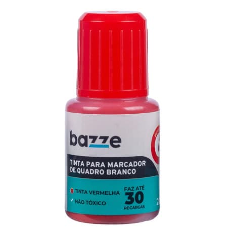 TINTA MARCADOR QUADRO BRANCO VERMELHO 20ML BAZZE