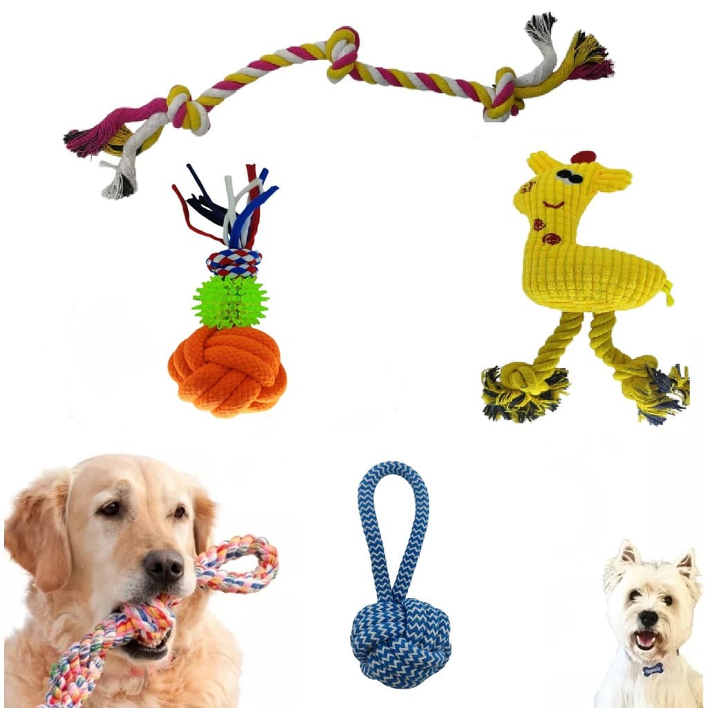 Kit Pet Brinquedos Interativos Anti-Stress 4 Peças