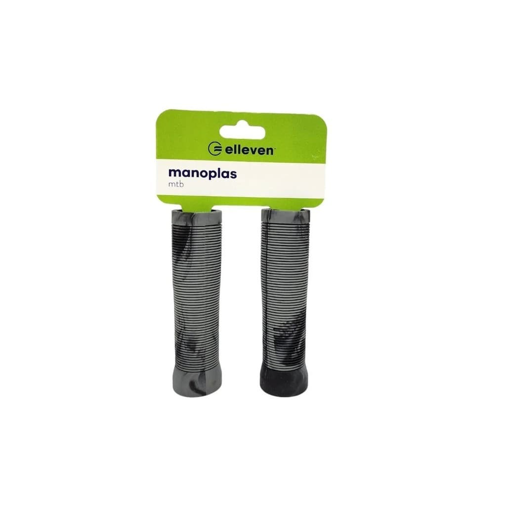MANOPLA MTB BICOLOR BORRACHA SILICONADA 130MM PRETO E CINZA