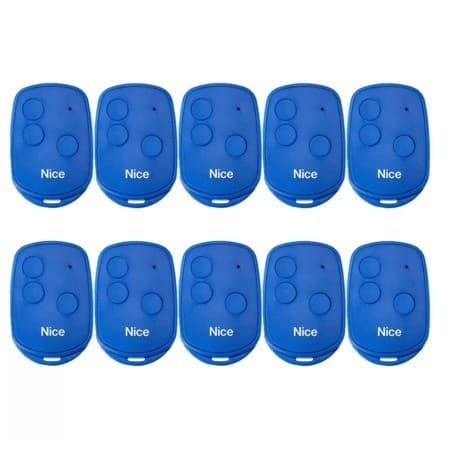 Kit 10 Controles Remoto para Nice | Linear 3 Teclas Azul 3tb