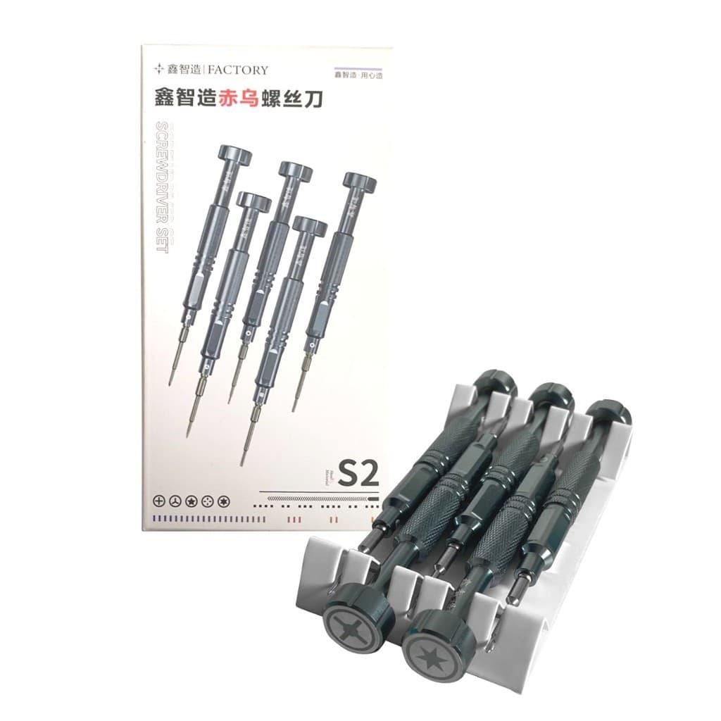 Kit Mini Chaves de Fenda de Precisão 5 Peças S2 FACTORY