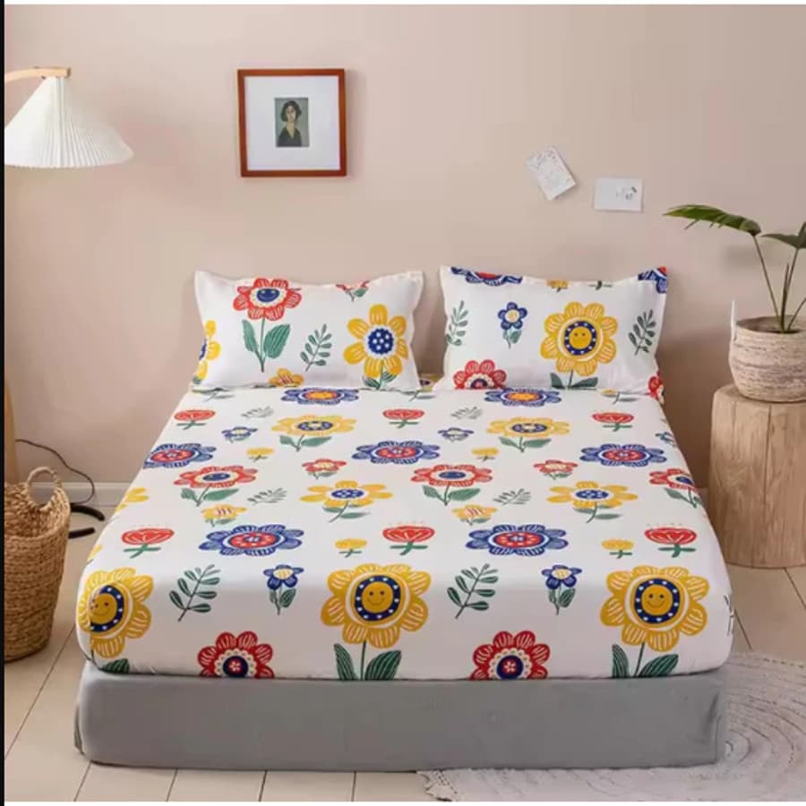 Kit com 3 Lençol Microfibra Estampado - Solteiro / Casal / Queen / King - Lindas Estampas Size Cama