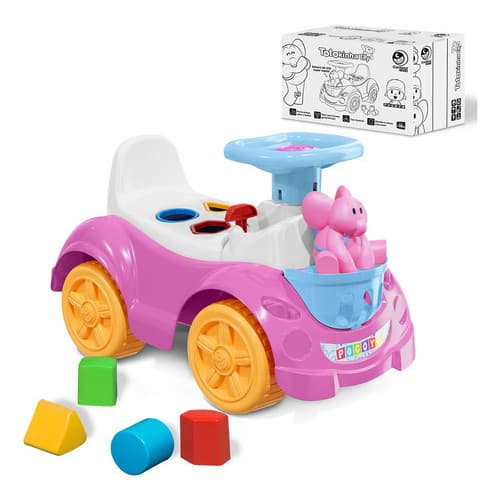 Totokinha Elly Rosa Andador Didática Com Boneco De Vinil Cardoso Toys