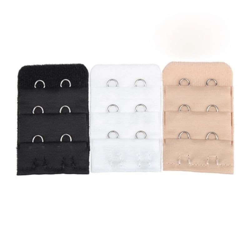 Extensor Alongador sutiã kit 03 unidades branco bege preto Zfit