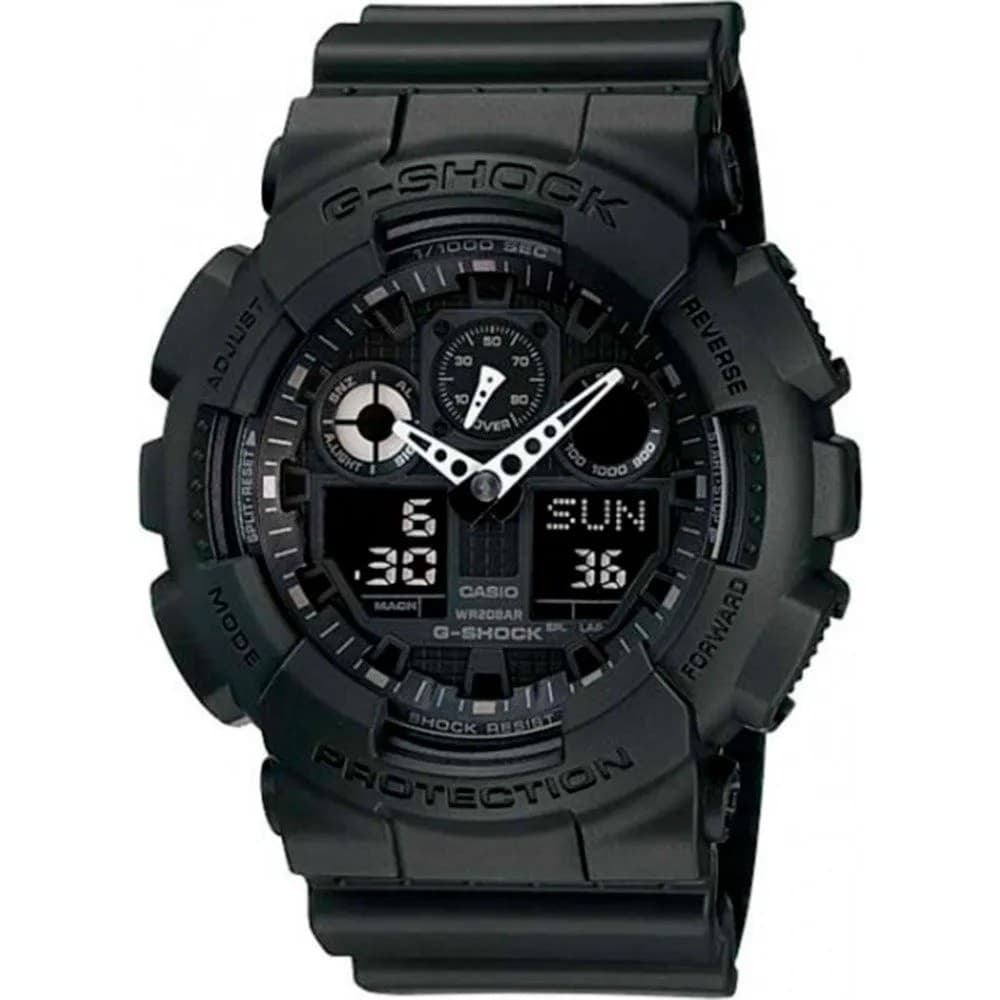 Relógio de Pulso Masculino Casio G-Shock Anadigi Prova D´Agua 200 ATM GA-100-1A1DR Original