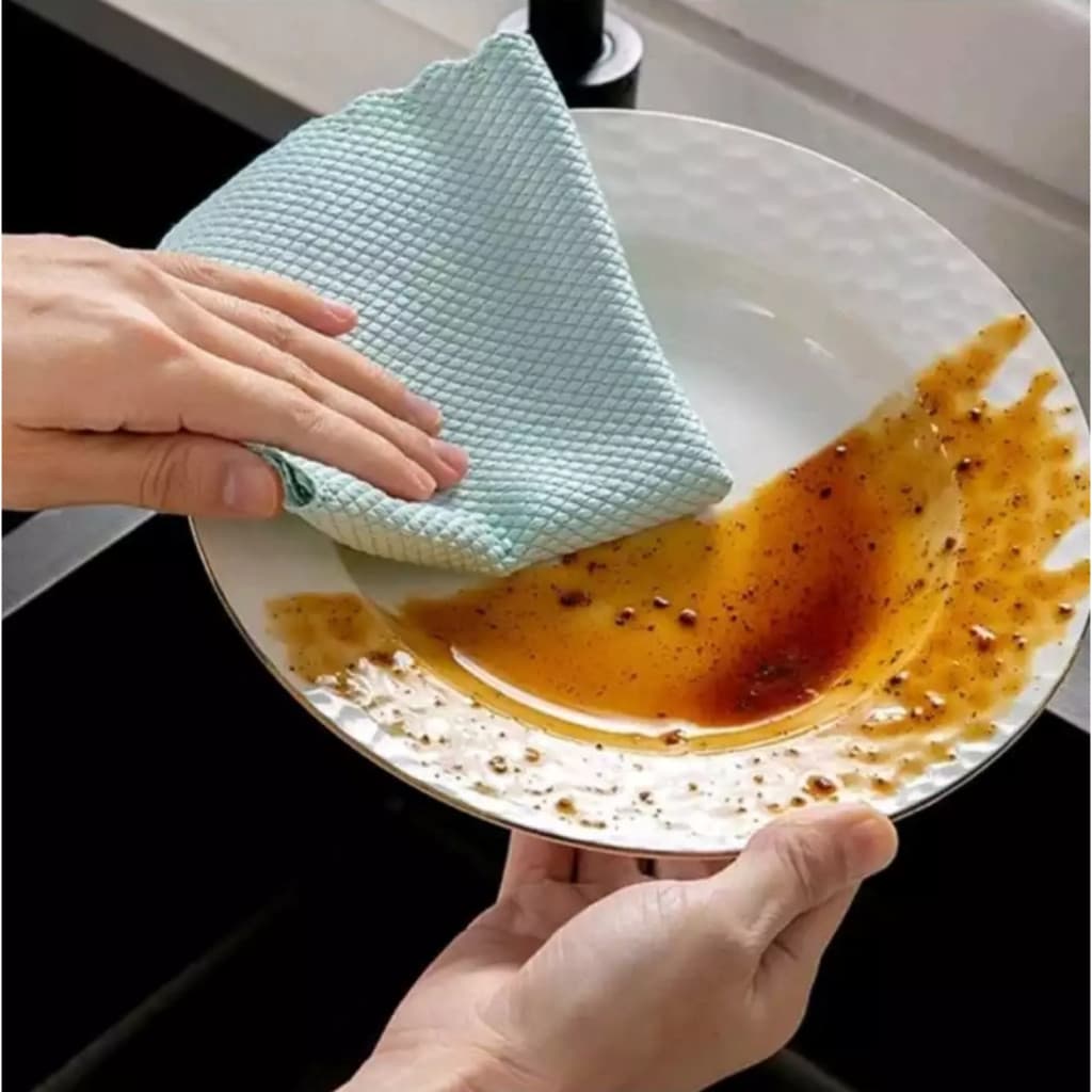 Kit 10 Panos de Limpeza Escama de Microfibra Suave para Vidro Pano de Polimento Para toda a casa