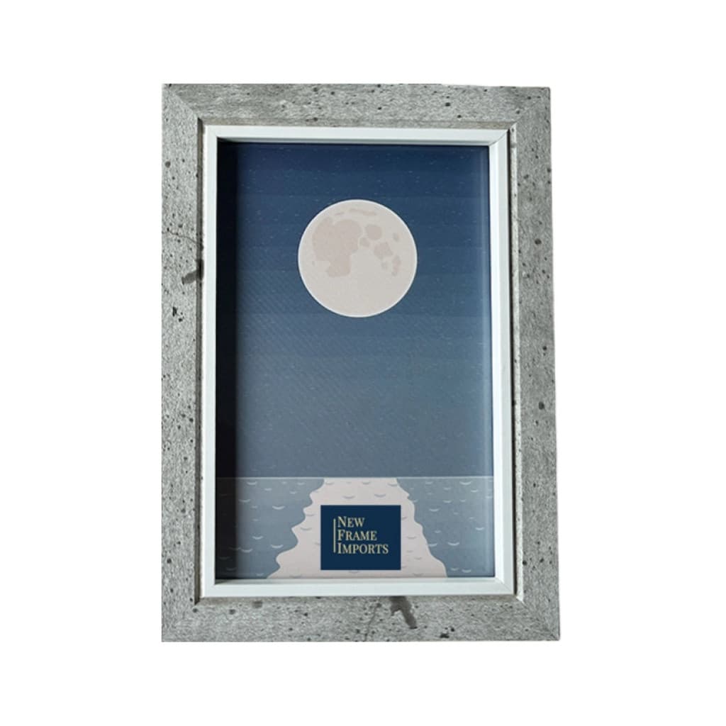 Porta Retrato Cinza Texturizado Mdf Square 10x15 - 26840