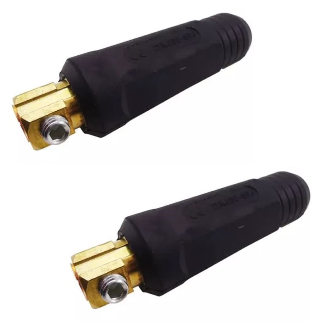 2 Engate Conector Rápido Macho 13mm Cabo Maquina De Solda