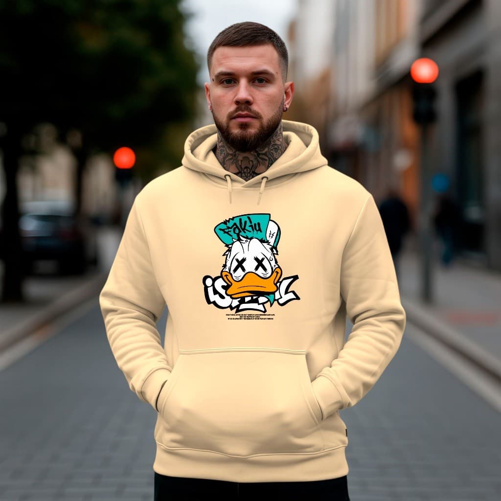 Moletom Canguru Blusa de Frio Com Capuz Jaqueta Masaculina Feminino Infantil Pato Com Bone Meme