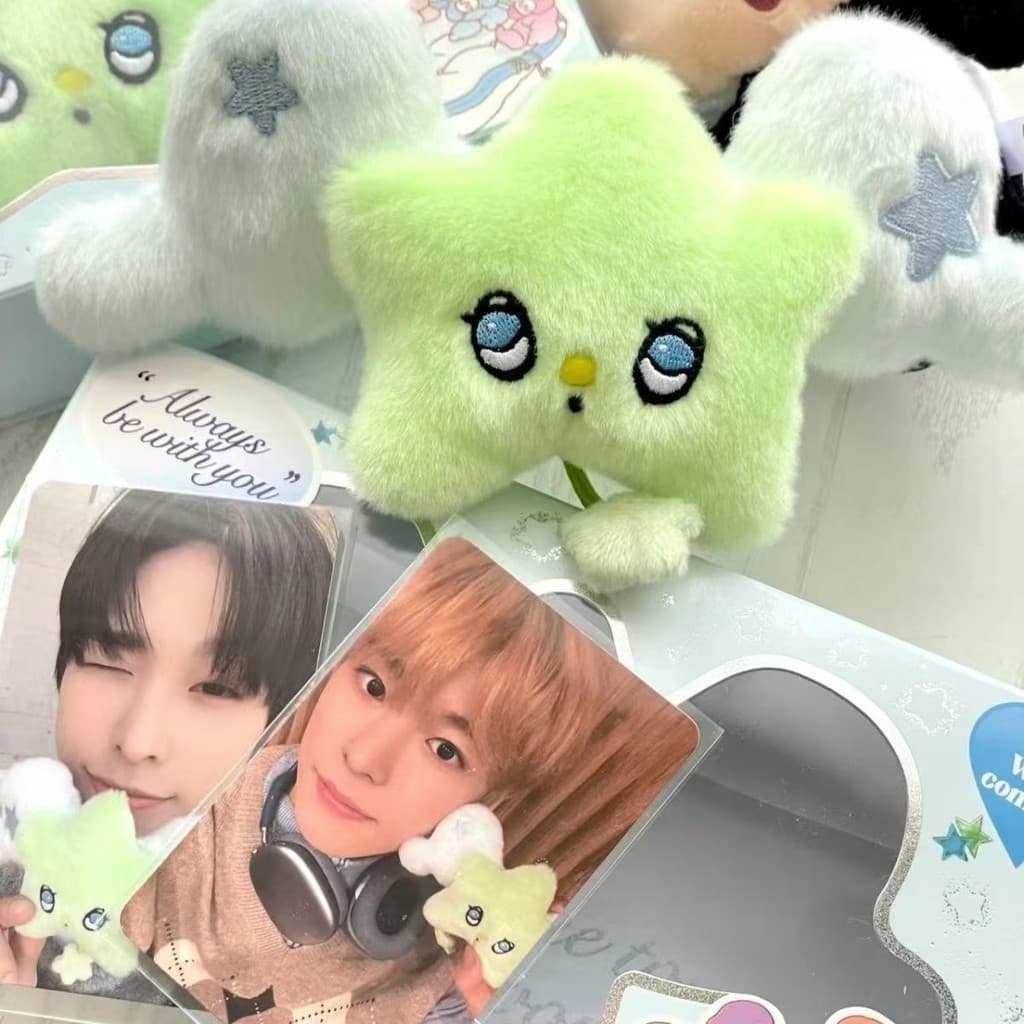 Kpop Idol CT Wish Single Wichu Chaveiro Mesma Estrela Verde Com Asas Bolsa