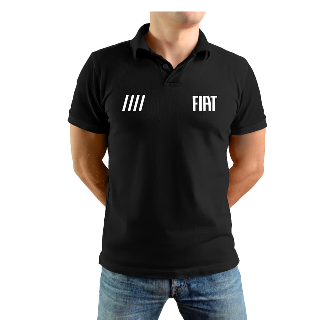 Kit 5 Camisa Polo Gola Uniforme Fiat Logo Bordado Masculino