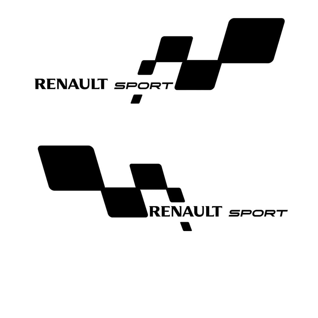 2 Adesivo Lateral Premium Renault Sport -  Preto