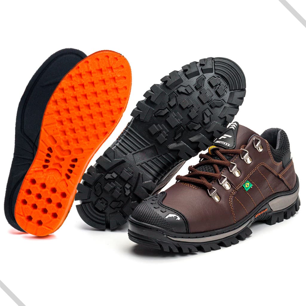 Coturno Bico Emborrachado Bota Masculina Trabalho Segurança Adventure Original