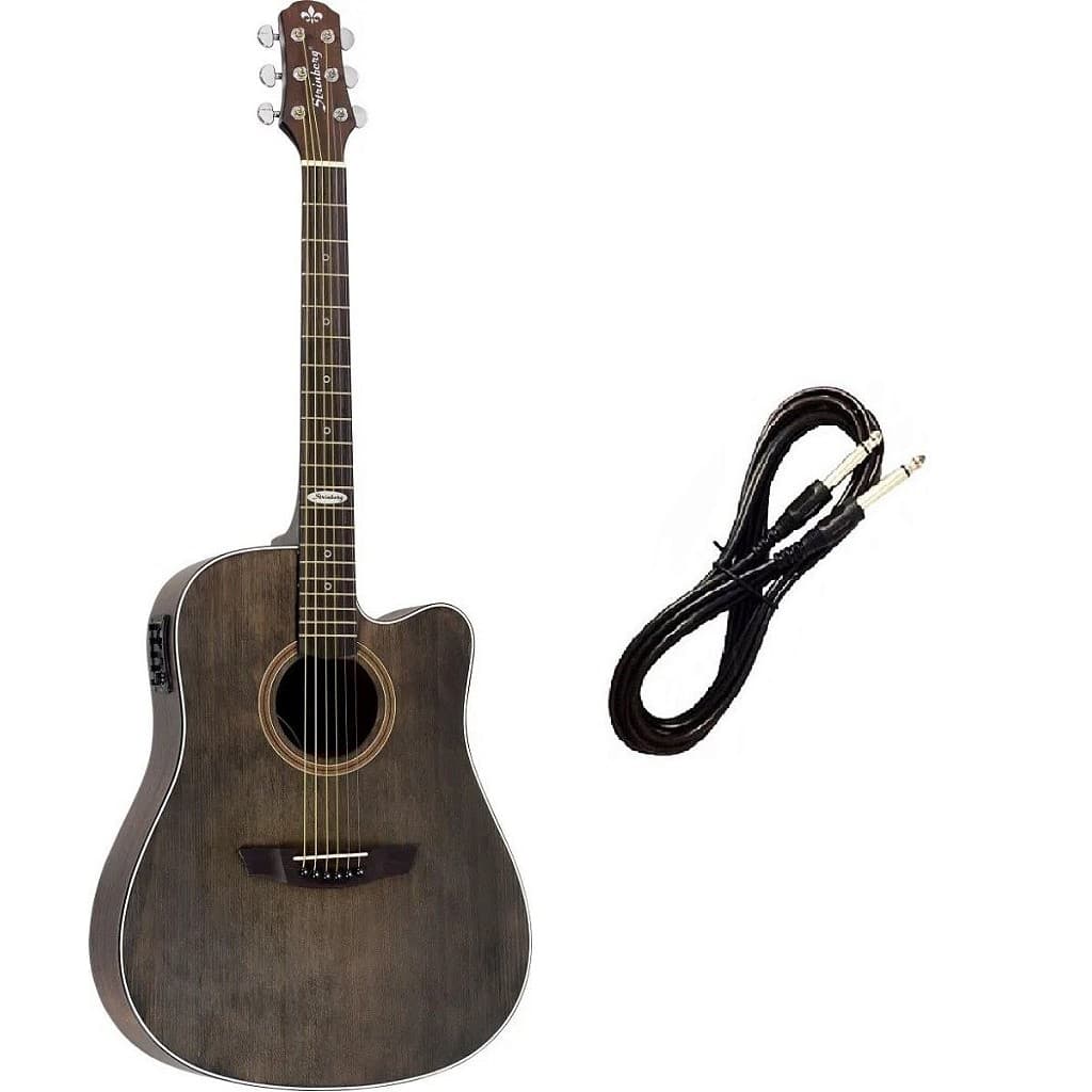 Violão Strinberg Sd200 Folk Elétrico Aço Tos Cabo P10 Brinde