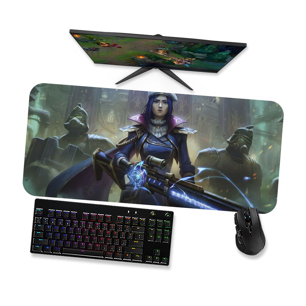 Mousepad Arcane CAITLYN 2 Speed Costurado Mouse pad Gamer 90x40 70x30 80x40 60x40 45x40 45x40