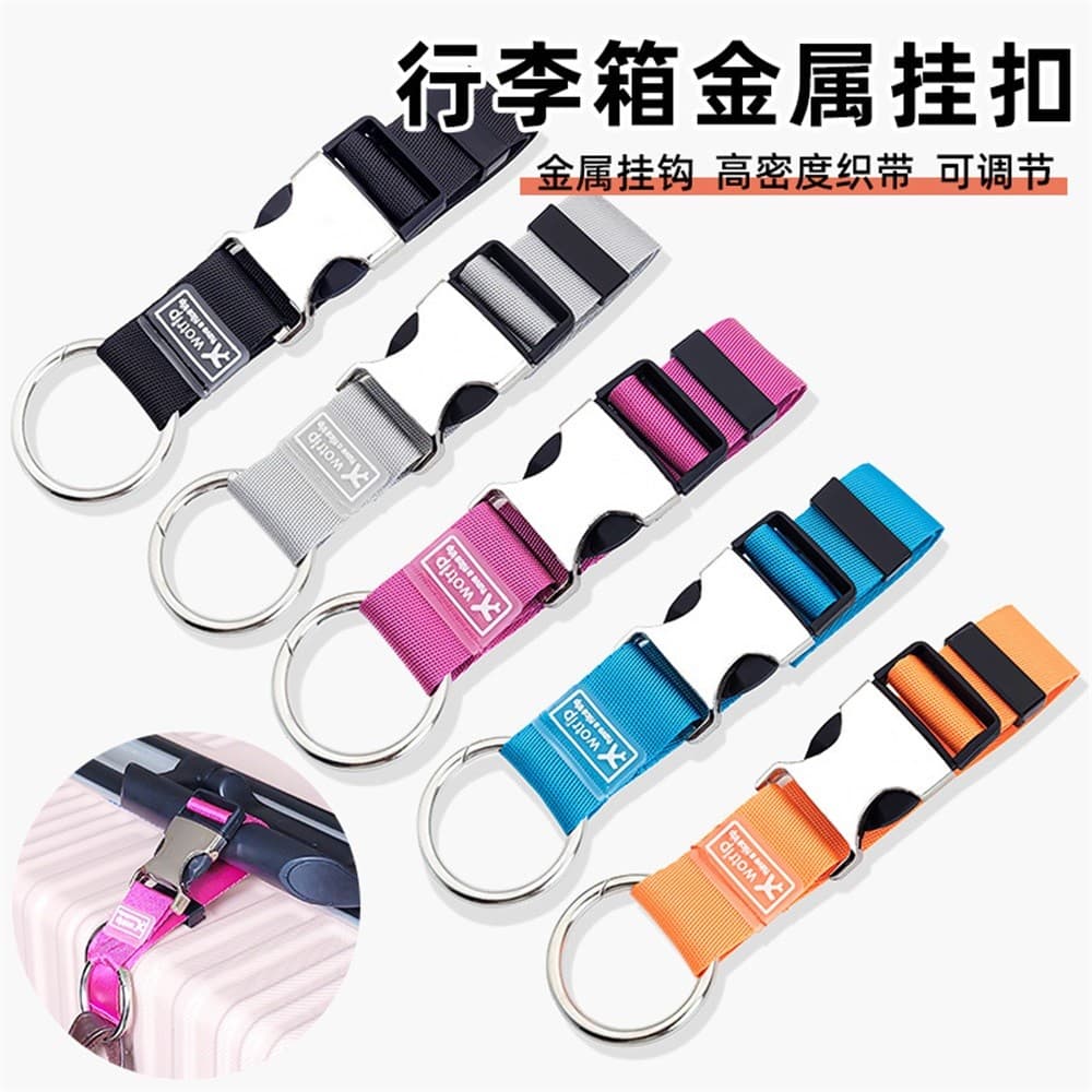 Fivela Ajustável Multiuso Nylon Cinto De Bagagem Portátil Correias Ganchos De Bloqueio Acessórios De Viagem Alça Fixa Co
