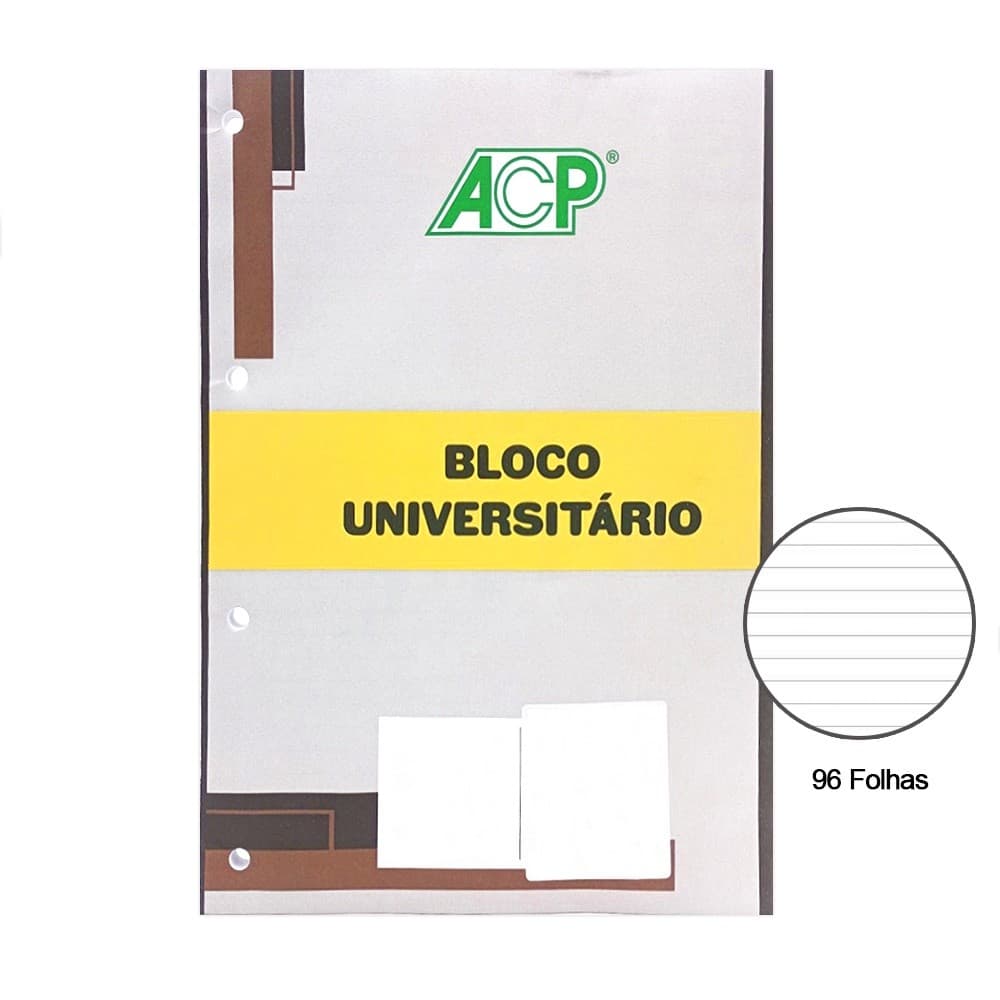 Refil Fichário Universitário ACP 96Fls Pautado