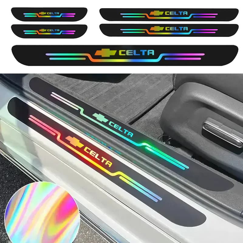 Para Chevrolet Celta 2000-2015 Laser Tiras De Soleira De Porta De Carro Protetor De-Choque Traseiro 2000 2012 2013 2014