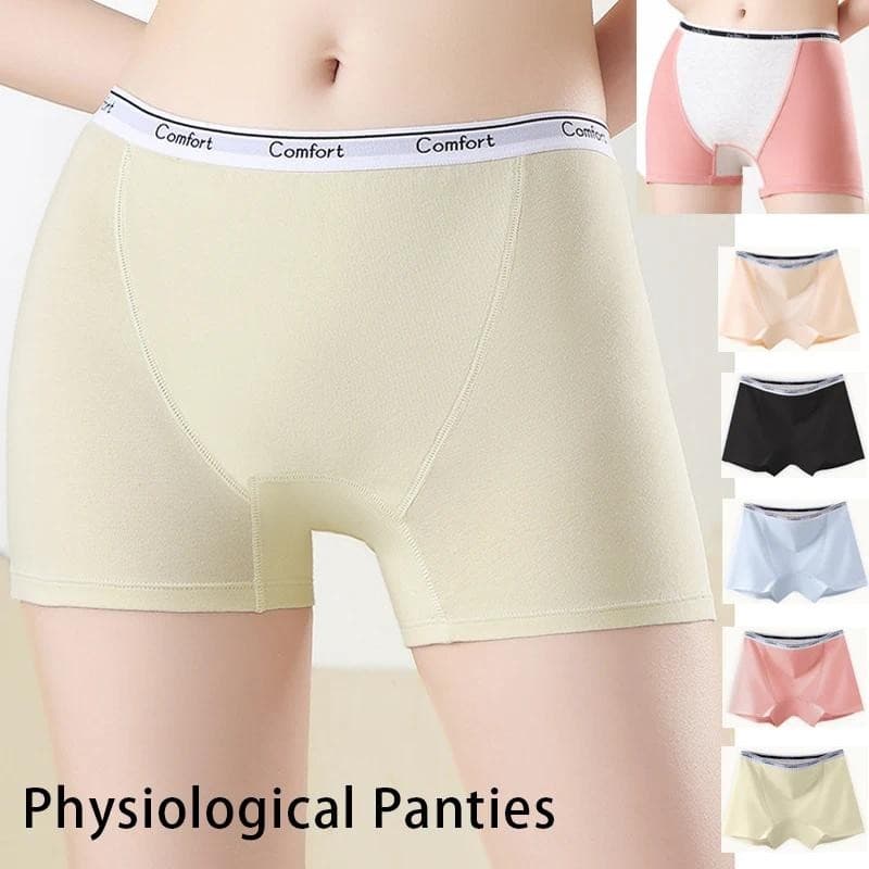 1 Pçs Algodão Calcinha Menstrual Feminina Calças Fisiológicas À Prova De Vazamento Roupa Interior Senhoras Período Cintu