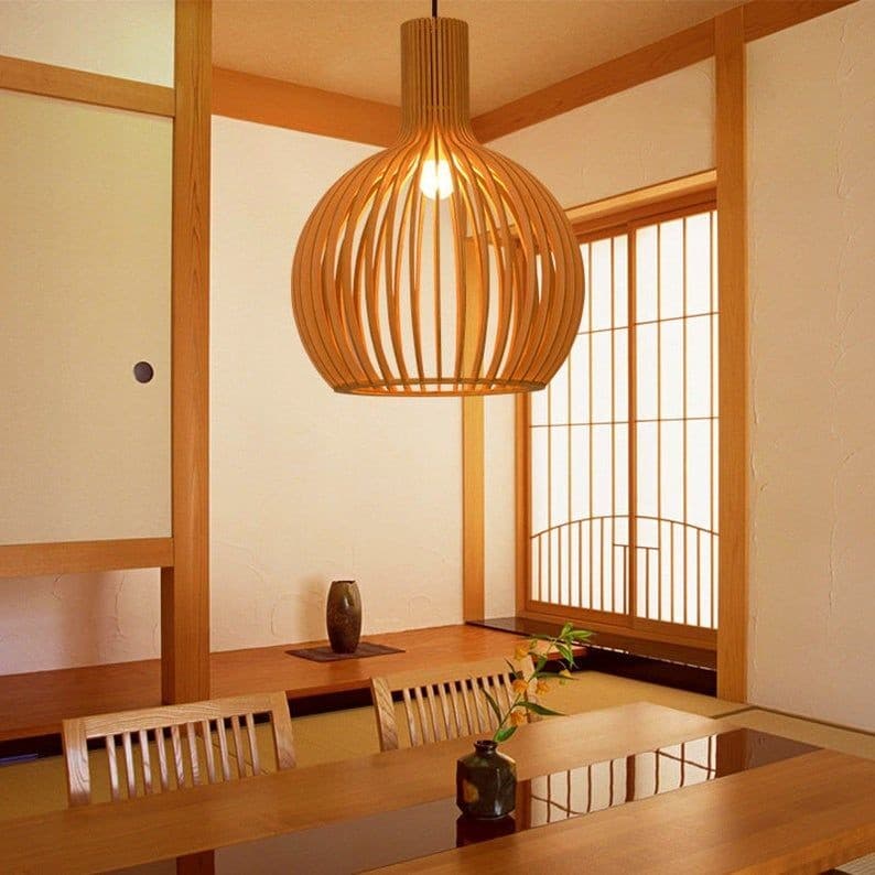 Luminária Teto Lustre tipo Pendente MDF Completa Quarto Sala Cozinha Escritório