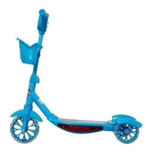 Patinete Infantil 3 Rodas Gel Musical Cesta Luzes Masculino Feminino Importway Bw-010 Cor Azul
